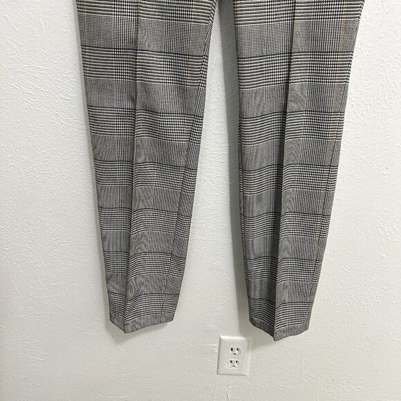 Veronica Beard Glen Plaid Trouser Pants Cropped High Waist Size 8 Virgil Preppy - Picture 4 of 12
